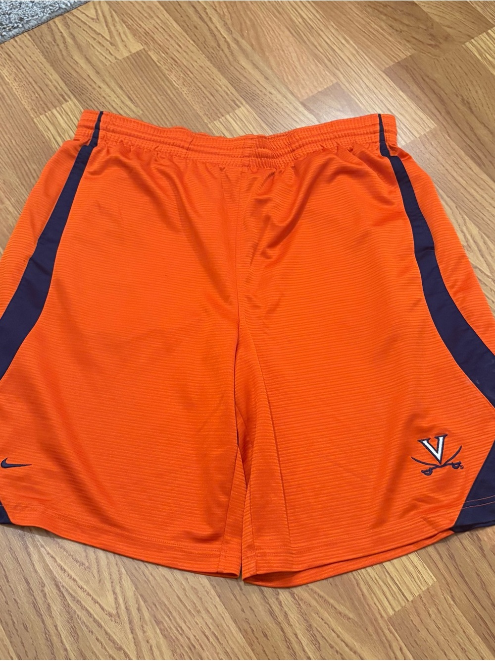 Nike UVA Orange Men's Athletic Shorts with Navy Panels